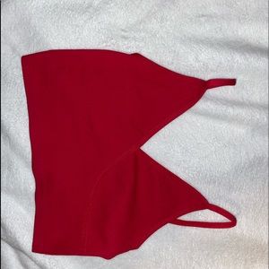 Red crop top